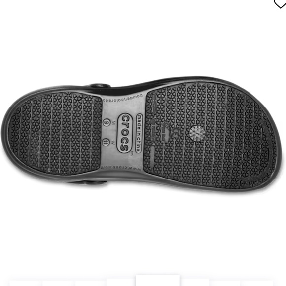 Crocs Bistro Slip Resistant Work Clog sling back strap solid top in black size 8 - Picture 5 of 8